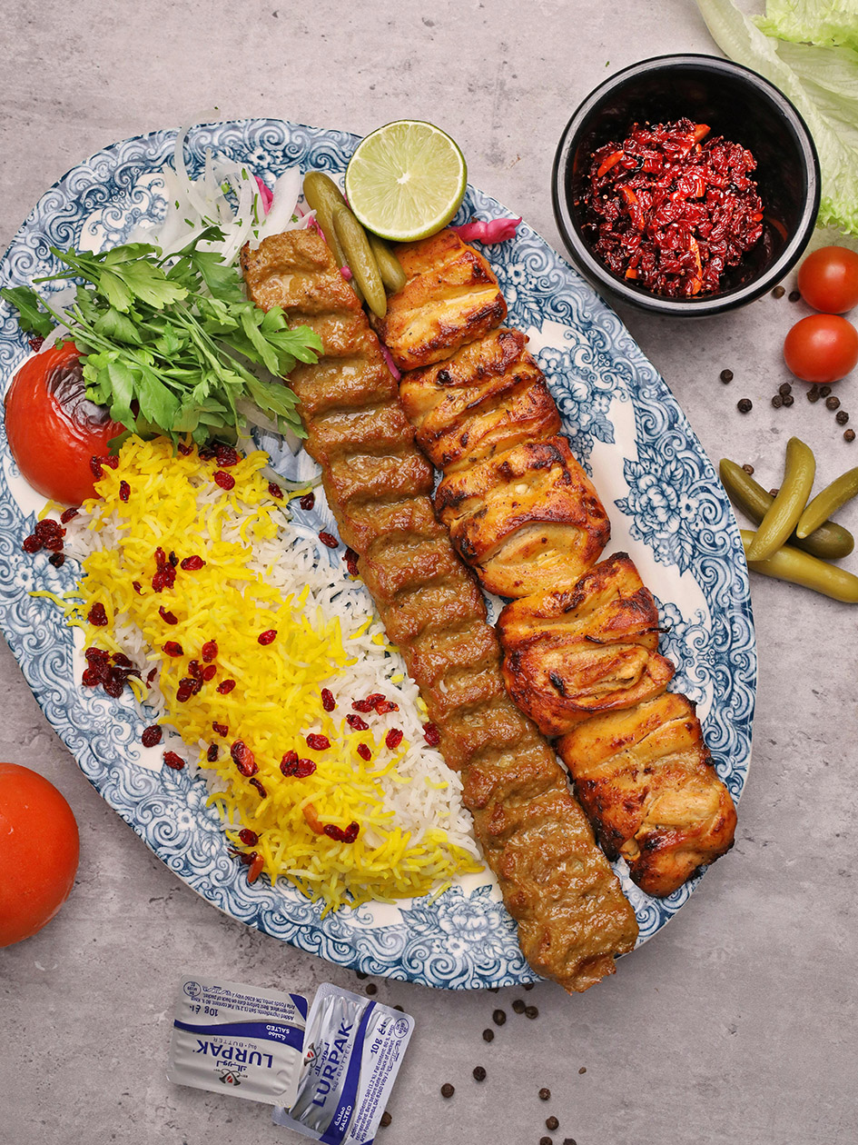 Kabab a traditional dish in Iran